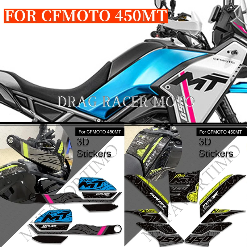 

Motorcycle FOR CF MOTO Protector Tank Pad Grips Kit Knee Fairing Fender 3D Stickers Decals For CFMOTO 450MT 450 MT Adventure