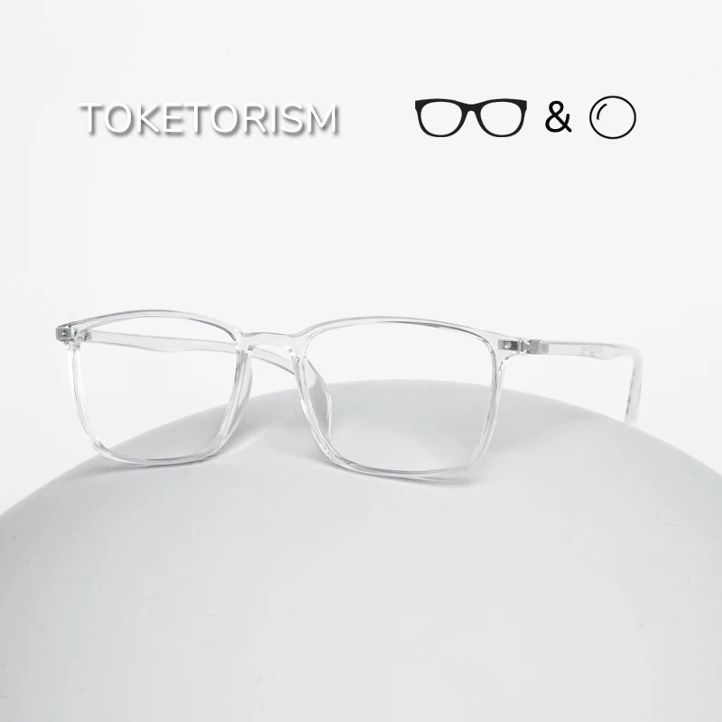 

Toketorism Transparent Glasses For Women Ultralight Reading Eyeglasses Men's TR90 Prescription Eyewear