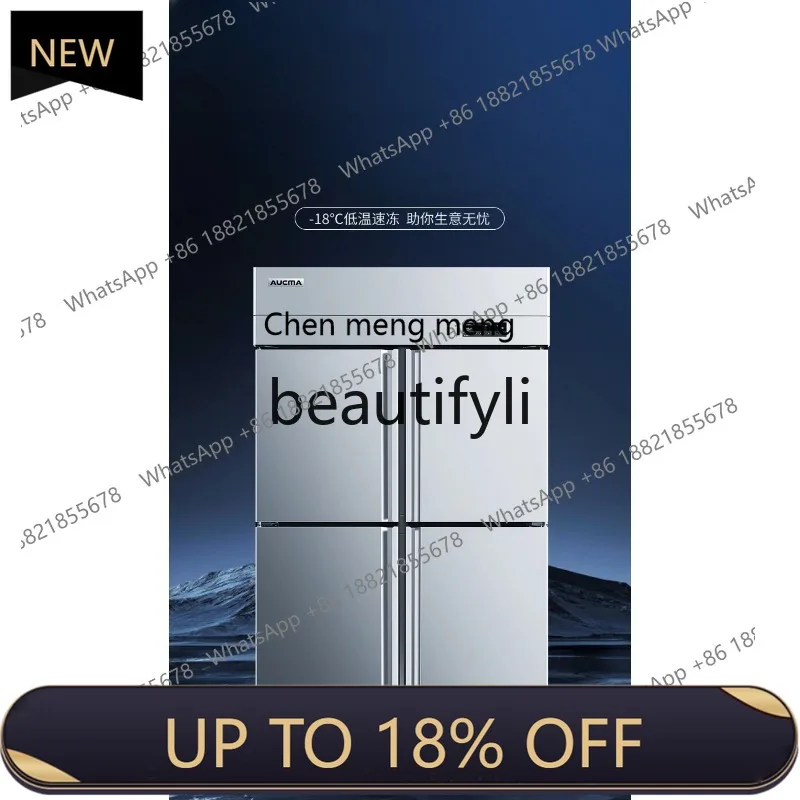 

New arrive VCF-1360AJ refrigerator commercial direct cooling double temperature frozen kitchen refrigerator six doors