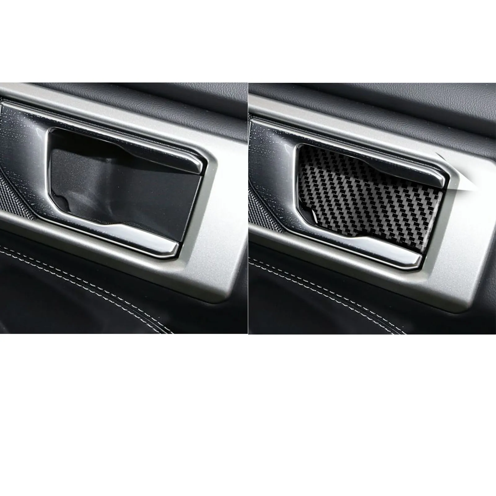لفورد اكسبلورر 2020-2023 ألياف الكربون الباب الداخلي السلطانية مقبض لوحة غطاء الكسوة اكسسوارات السيارات الداخلية لاصقة تزيين