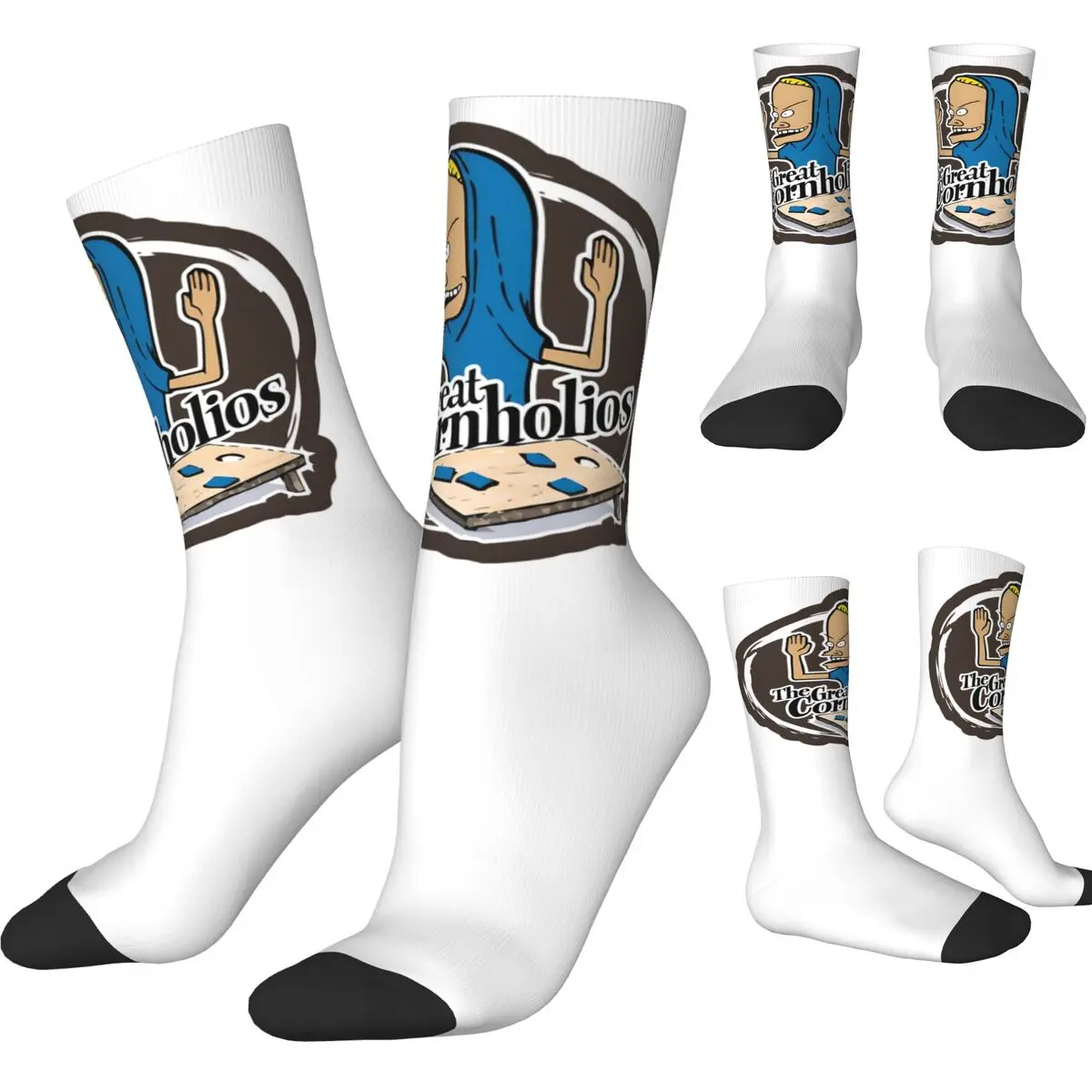 Beavis Butthead Socks Cornholio Leisure Stockings Winter Anti Skid Women Men Socks Soft Design Climbing Socks