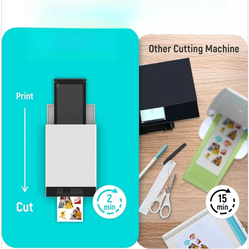 S1 Color Sticker Printer & Cutting Machine - All-in-One Sticker Maker for DIY Crafts, Custom Labels & Gifts. Therma
