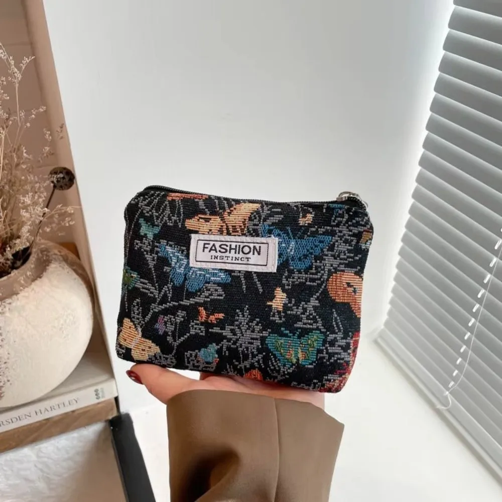 

Симпатичная косметичка из жаккарда, черно-белая, из холщовой ткани, клатч для путешествий