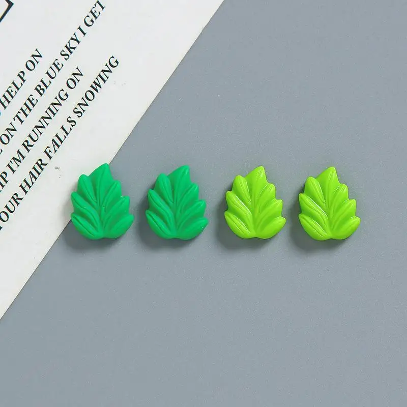 20 Stück Kawaii Niedliche Gemischte Mini-Blätter Flache Rückseite Harz-Cabochons DIY Schmuck Handwerk Scrapbooking Dekoration – Detail 3