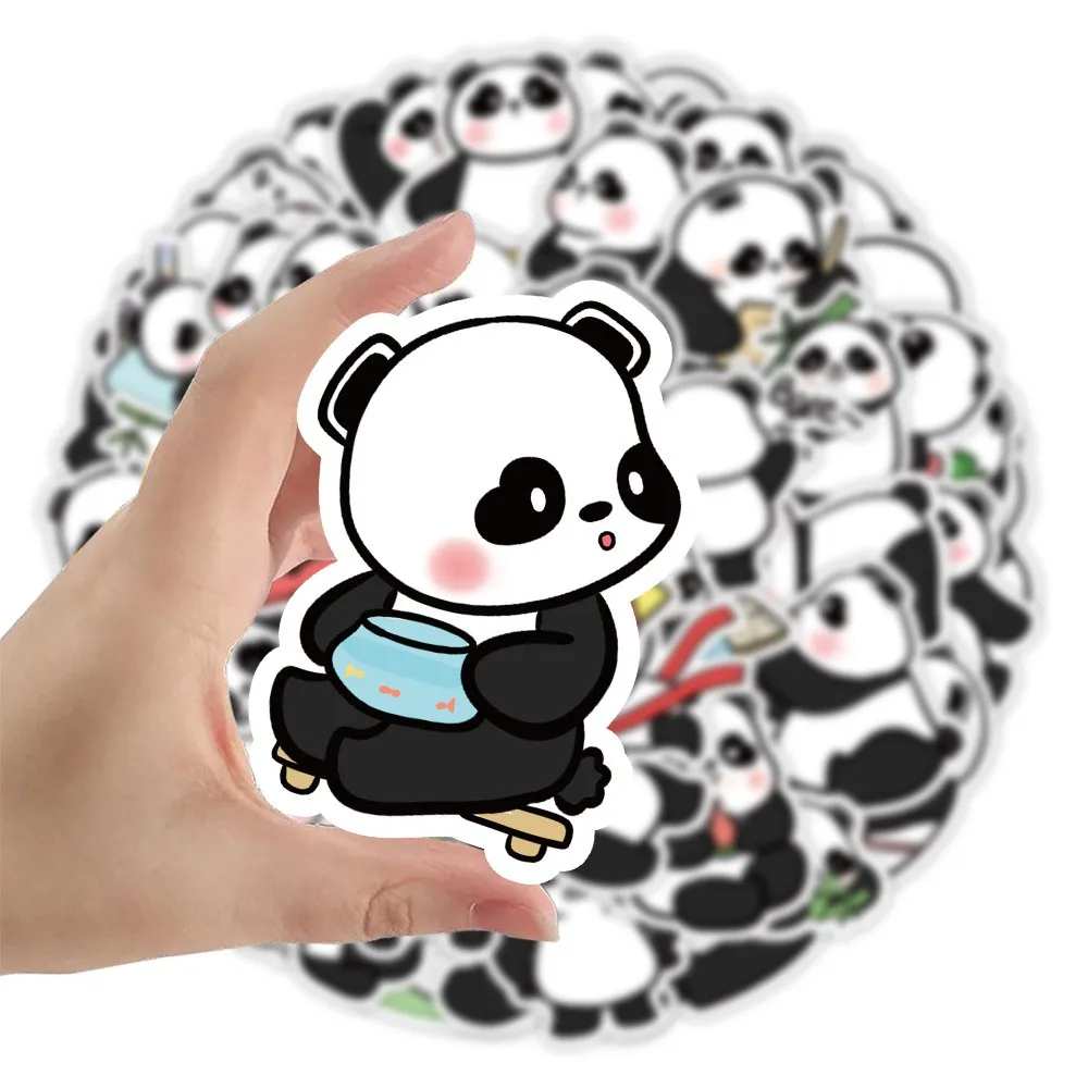 

50 шт. наклеек с пандами для мобильных телефонов, планшетов, багажа, кружек, ноутбуков