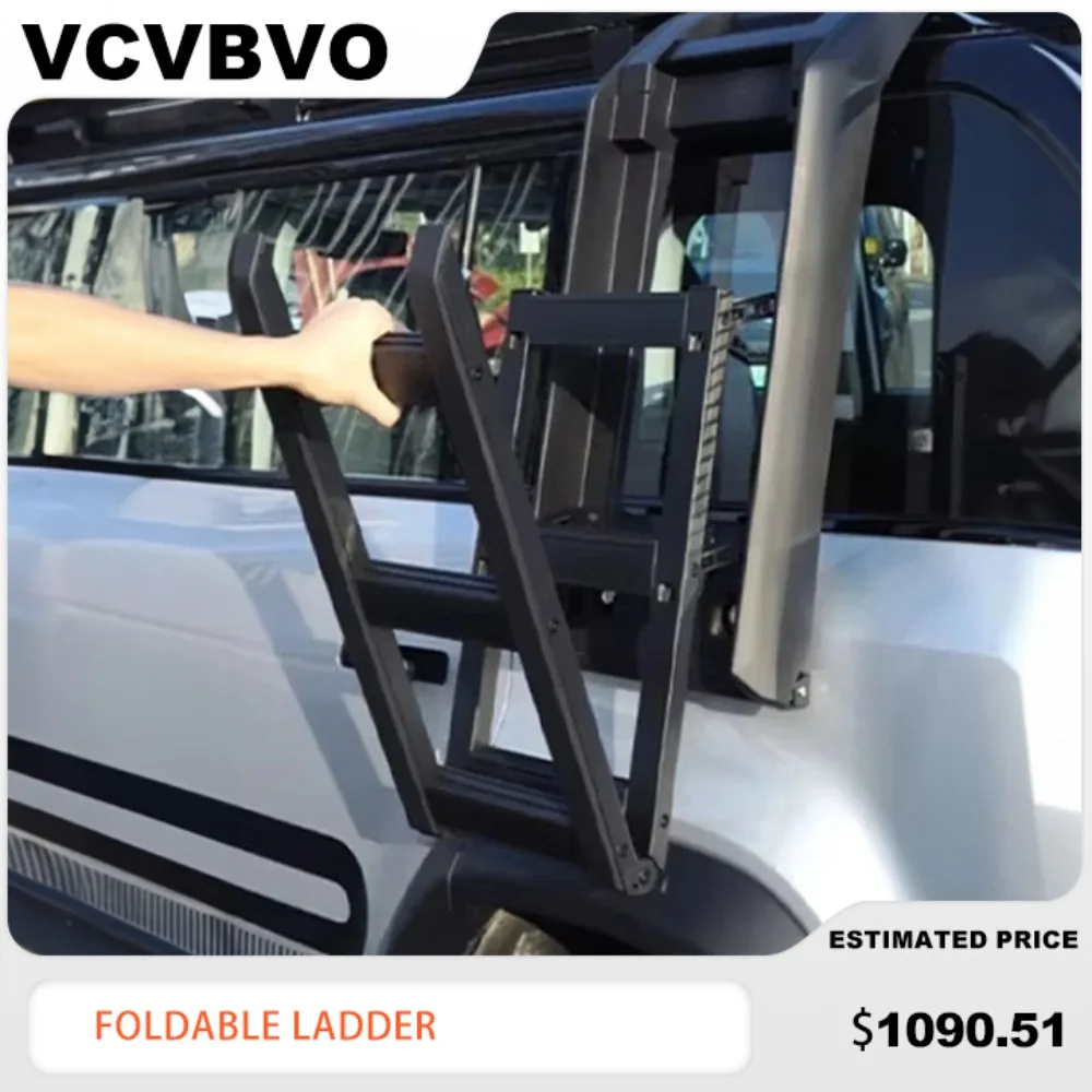 

High-Quality Car Upgrading Accessories For Chery ICAR 03 And Other Models Aluminum Alloy Climbing Side Ladder Foldable