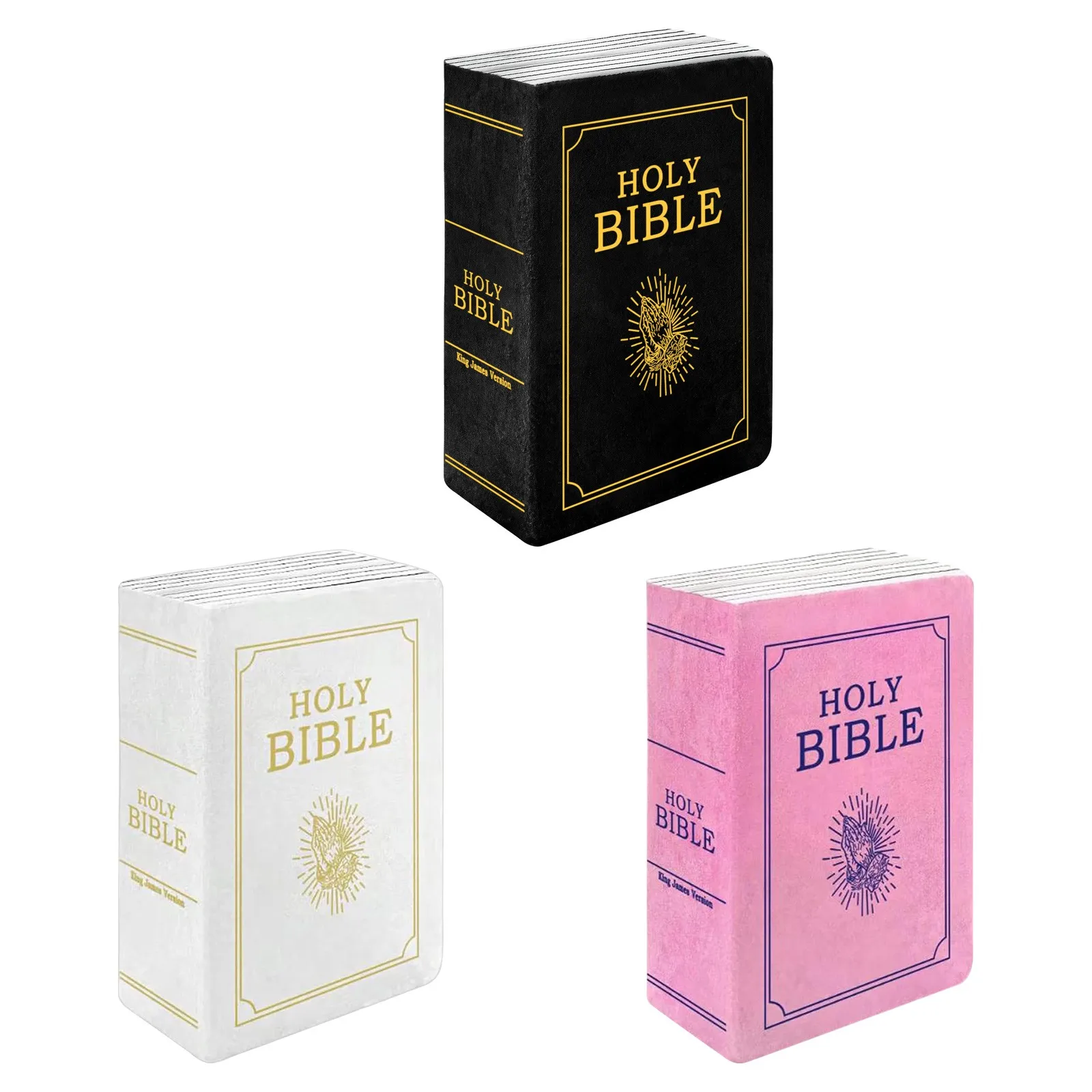 

Creative Book Shaped Bible Comfortable Plush Pillow Openable Home Decorative Supplies Adorable Gift for Believer