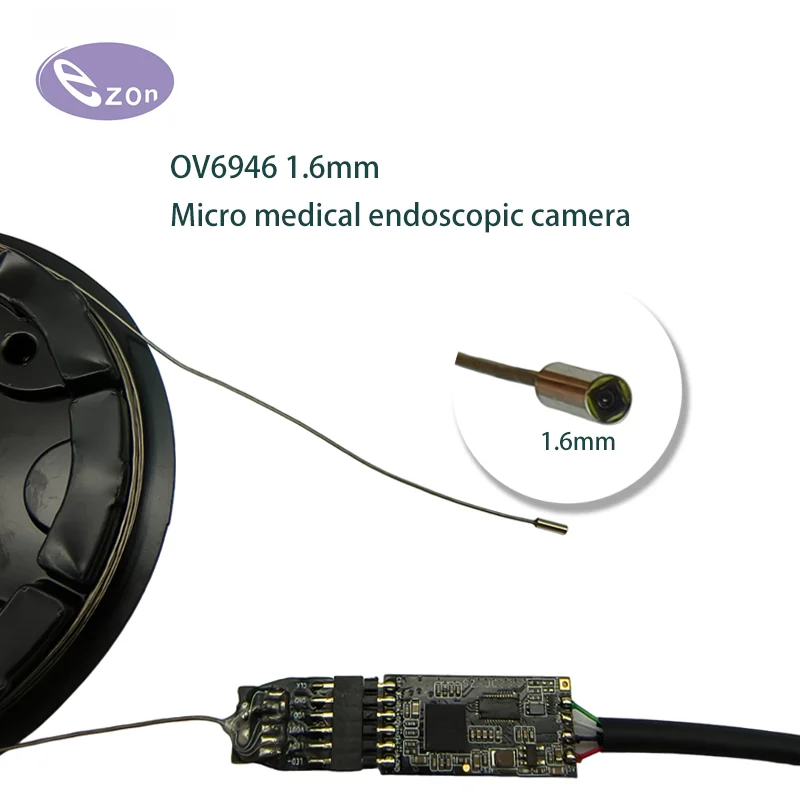 OV6946 1.6mm diameter 4LED micro endoscopic camera + decoding board