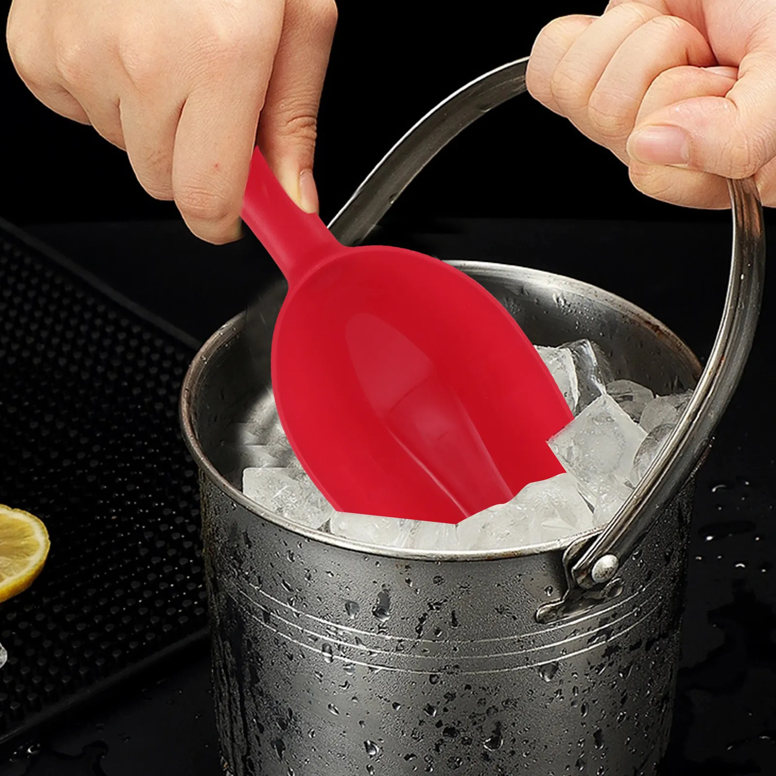 PP Plastic Ergonomic Scoop for Dry Goods Grains Flour Ice Cubes Popcorn Sugar Spices Cereal Coffee Beans Kitchen Garden Use