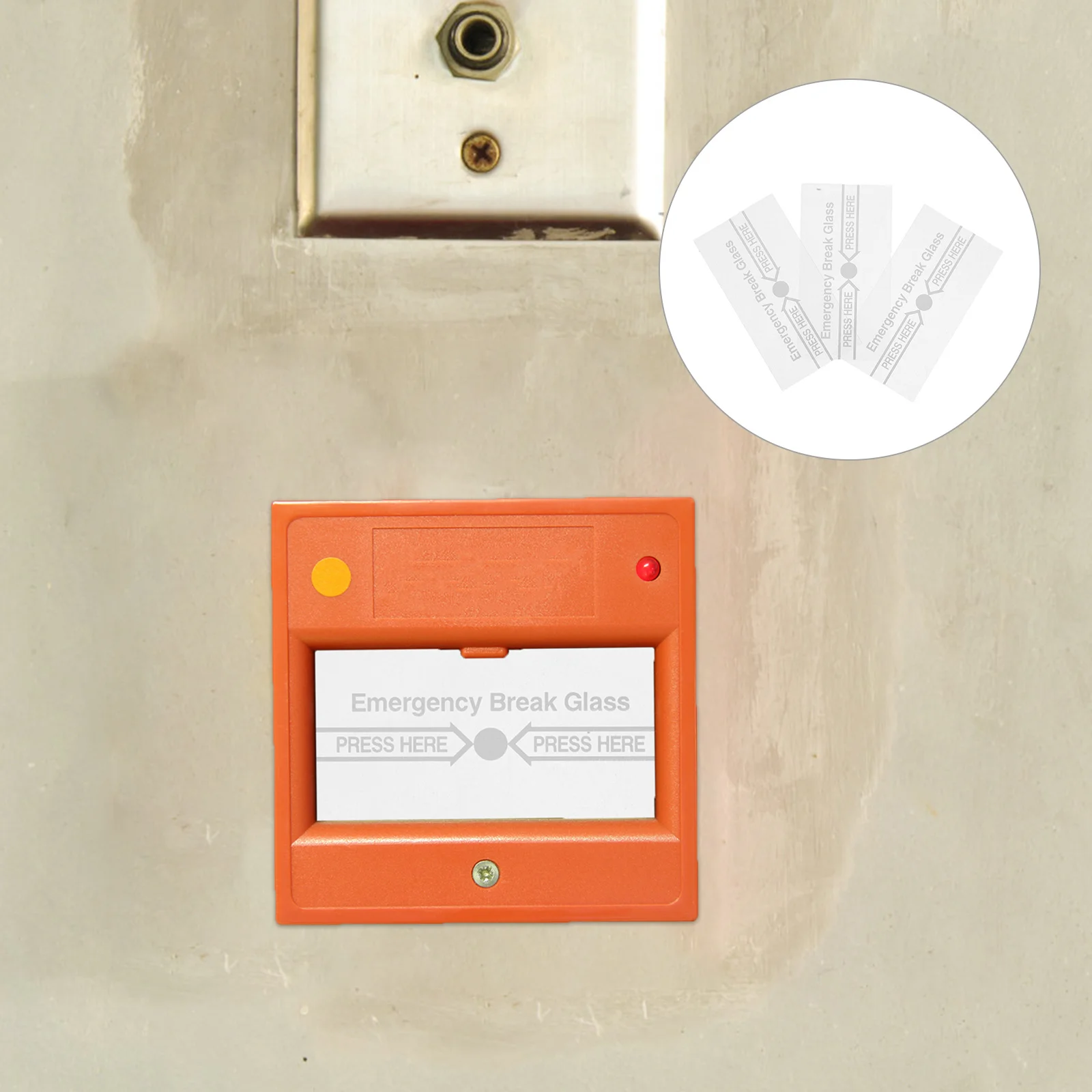 3Pcs Fire Alarm Glass Panel Replacement Emergency Break Glass Switch Cover Manual Fire Safety Alarm Panel Security Breakage