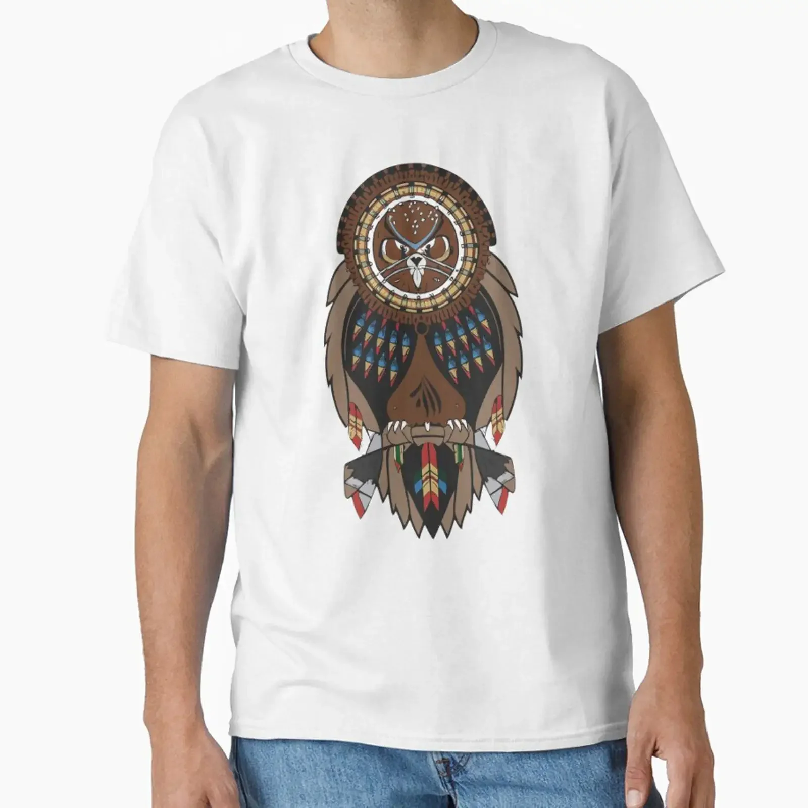 Animal Totem designed and sold by Monica Designs vintage Washed Top For Everyday Wear graphic Casual Soft Stylish Breathable