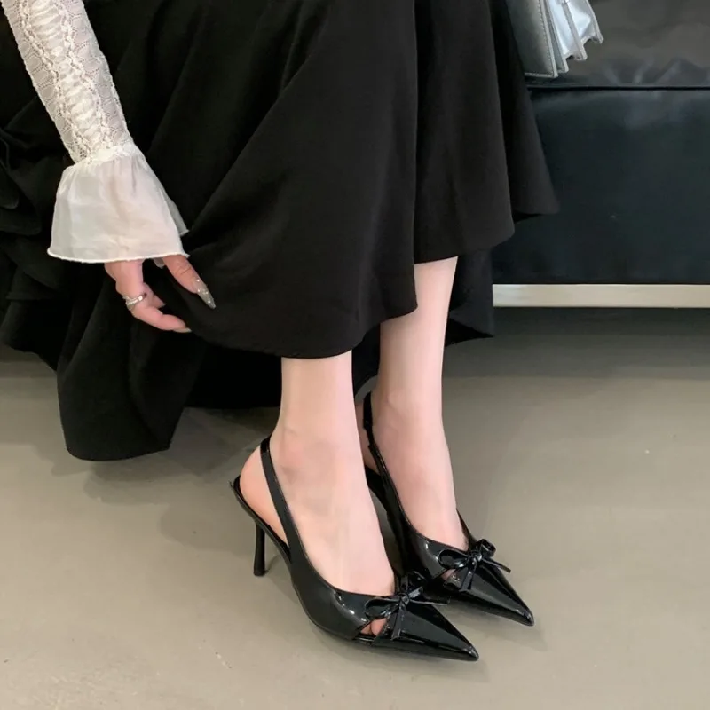 

Summer Pointed Toe Women Sandals Fashion Office Singbacks Mules Pumps Shoes Ladies Elegant High Heel Stripper Party Sandalias