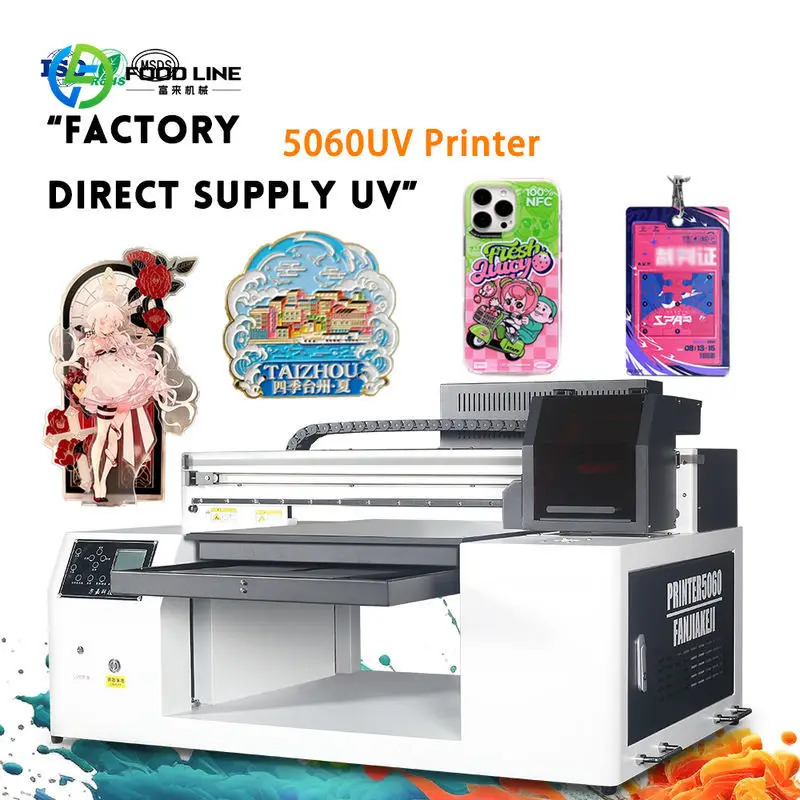 Customized A2 UV DTF Flatbed Printer Commercial Dual Head for Glass, Leather, and Packaging Products - Factory Direct Custom