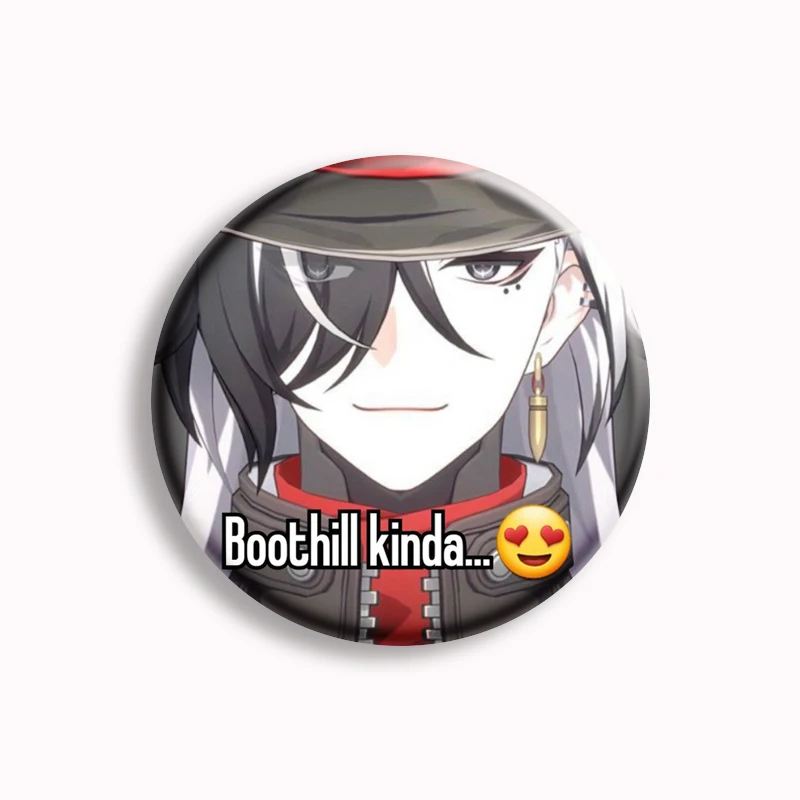 Anime Game Honkai:Star Rail Character Boothill Button Pin Cute Boothill Fanart spilla Badge per Gamer Collect Fans Gift 58mm