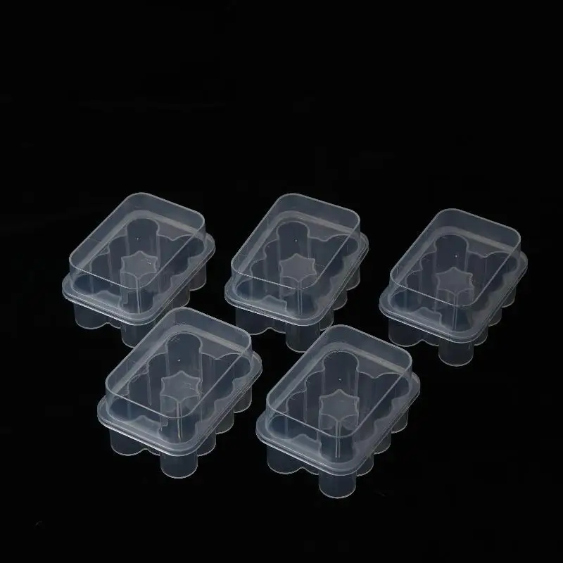 

3/5/7/10mL 10-Slot Vial Storage Case Plastic Clear Microtube Storage Box Stackable Freezer Tube Box Diabetic Supplies