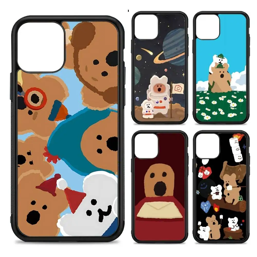 

Cute Bear Quokkas Phone Case For IPhone 17 16 Pro Max 11 12 13 14 15 Hard PC+TPU Bracket Back Cover