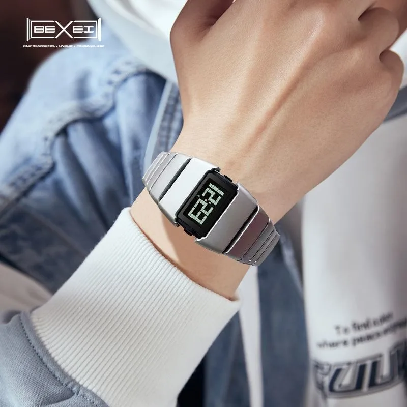 

Ретро-часы электронные, спортивные, водонепроницаемые, мужские и женские, модные, с будильником, светящиеся, 31 мм