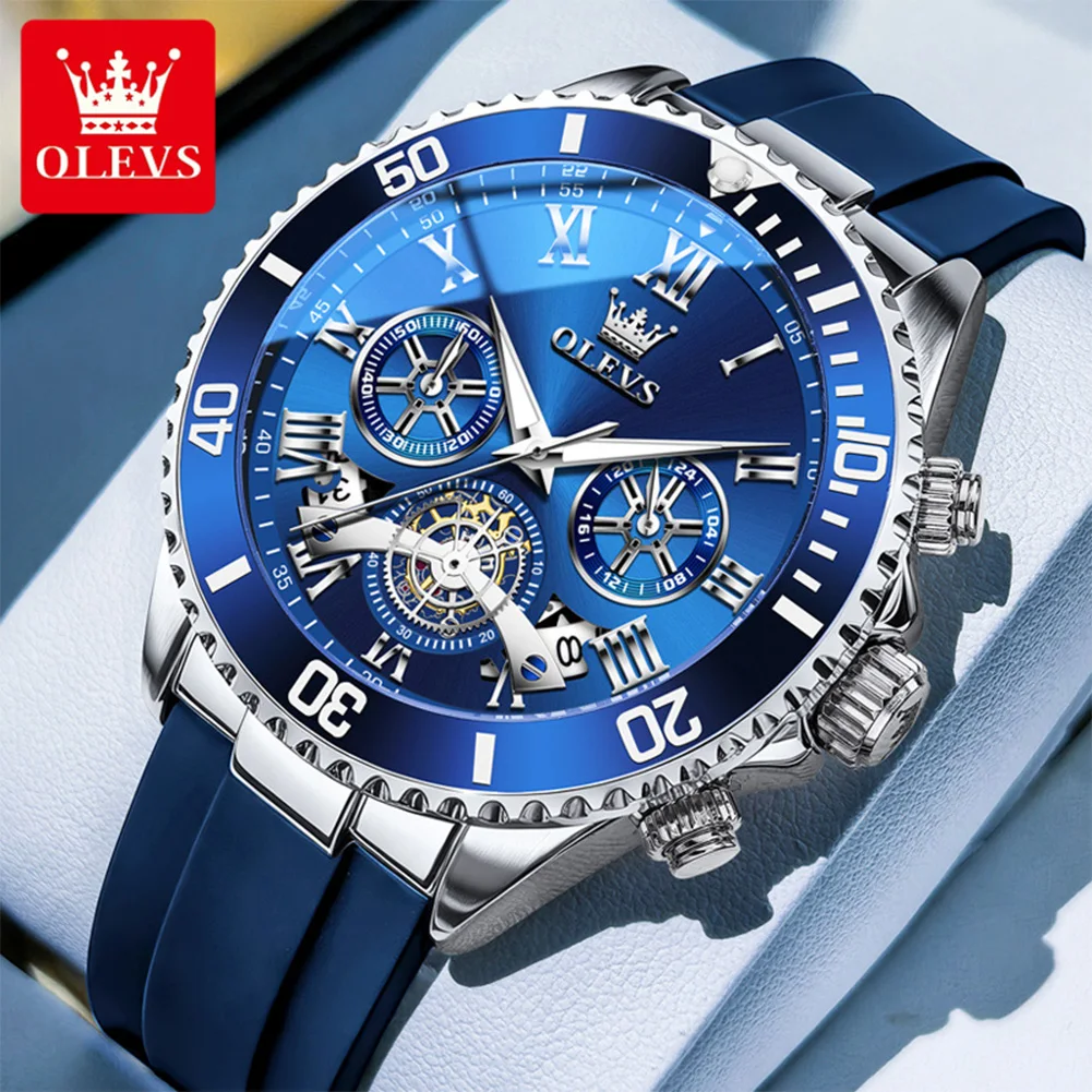 OLEVS 3730 Quartz Watch for Men Roman Scale Waterproof Luminous Fashion Men's Watch