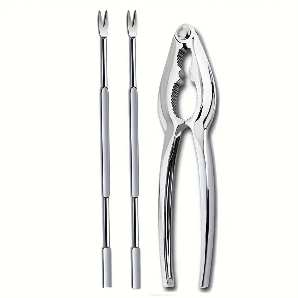 Stainless Steel Seafood Tool Set Crab Shrimp Fruit Pliers Household Combination Special Tools Peeling Clip Set Eat Crab Tools