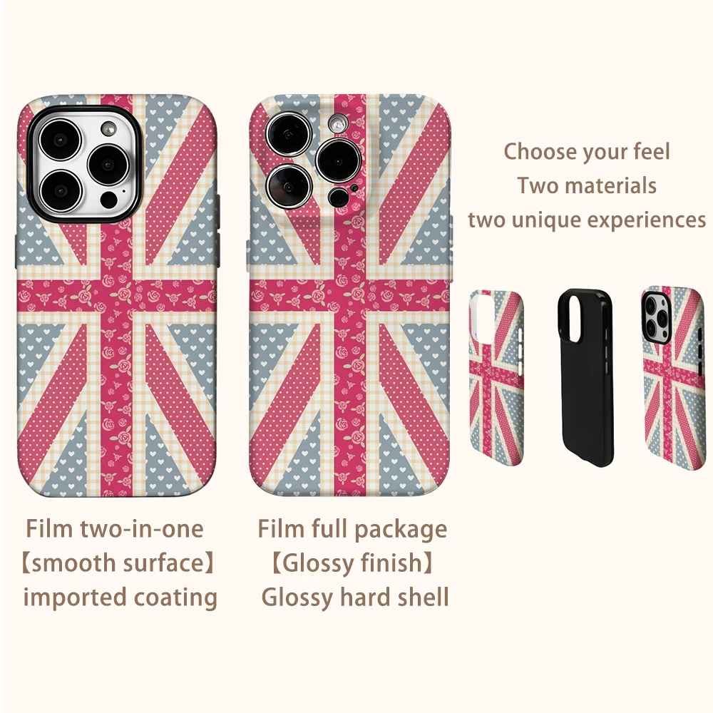 Handyhülle mit gekreuzten Blumen für iPhone 16 15 14 13 12 11 X XS XR XSMAX 7 8 Pro Max Plus, doppellagige Rückseite