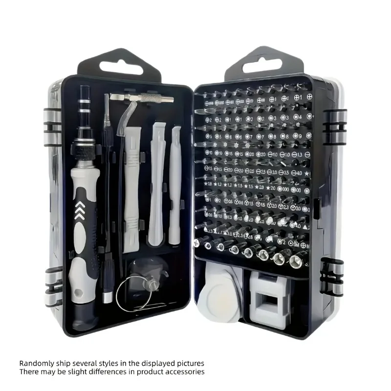 115‑in‑1 Magnetic Screwdriver Set High Hardness Bits Multi‑Repair Tool Kit for Phones Tablets Small Appliances Irregular Screws