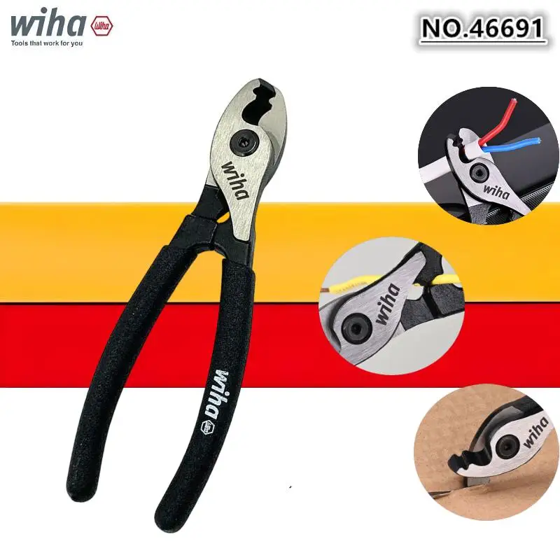 

Wiha 46691 Многоцелевой электрический резак Black Forest 6-дюймовый компактный кабельный резак с двумя лезвиями