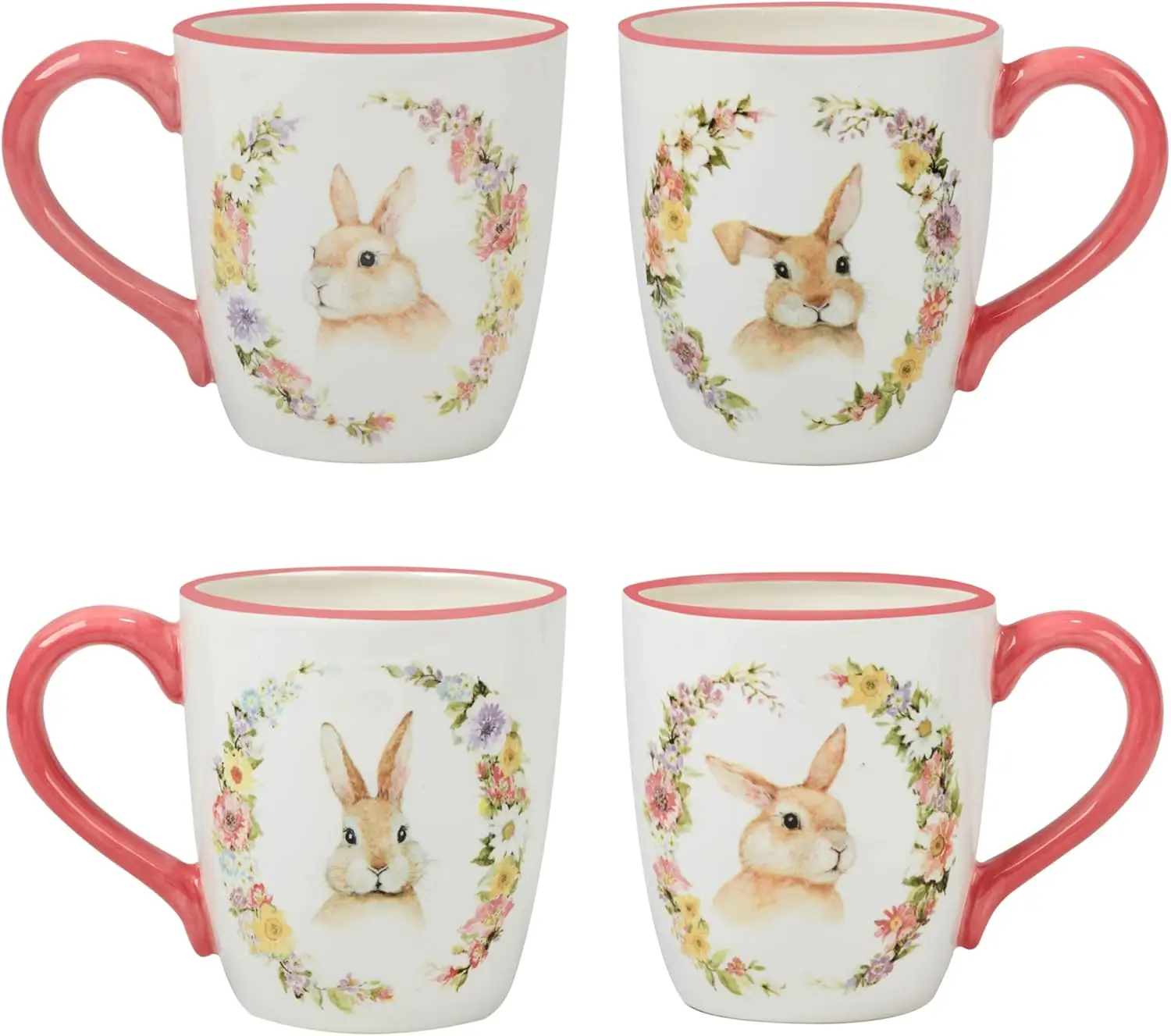 

Пасхальный сад 20 унций. Набор из 4 кружек с разными дизайнами - Certified International