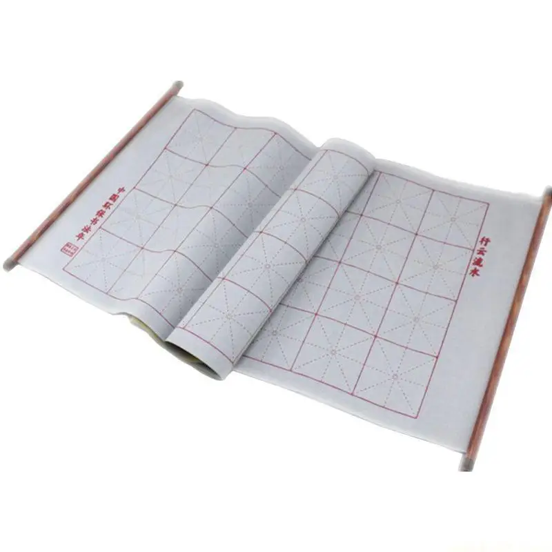 

Gridded Chinese Water Paper Roll Reusable Writing Cloth
