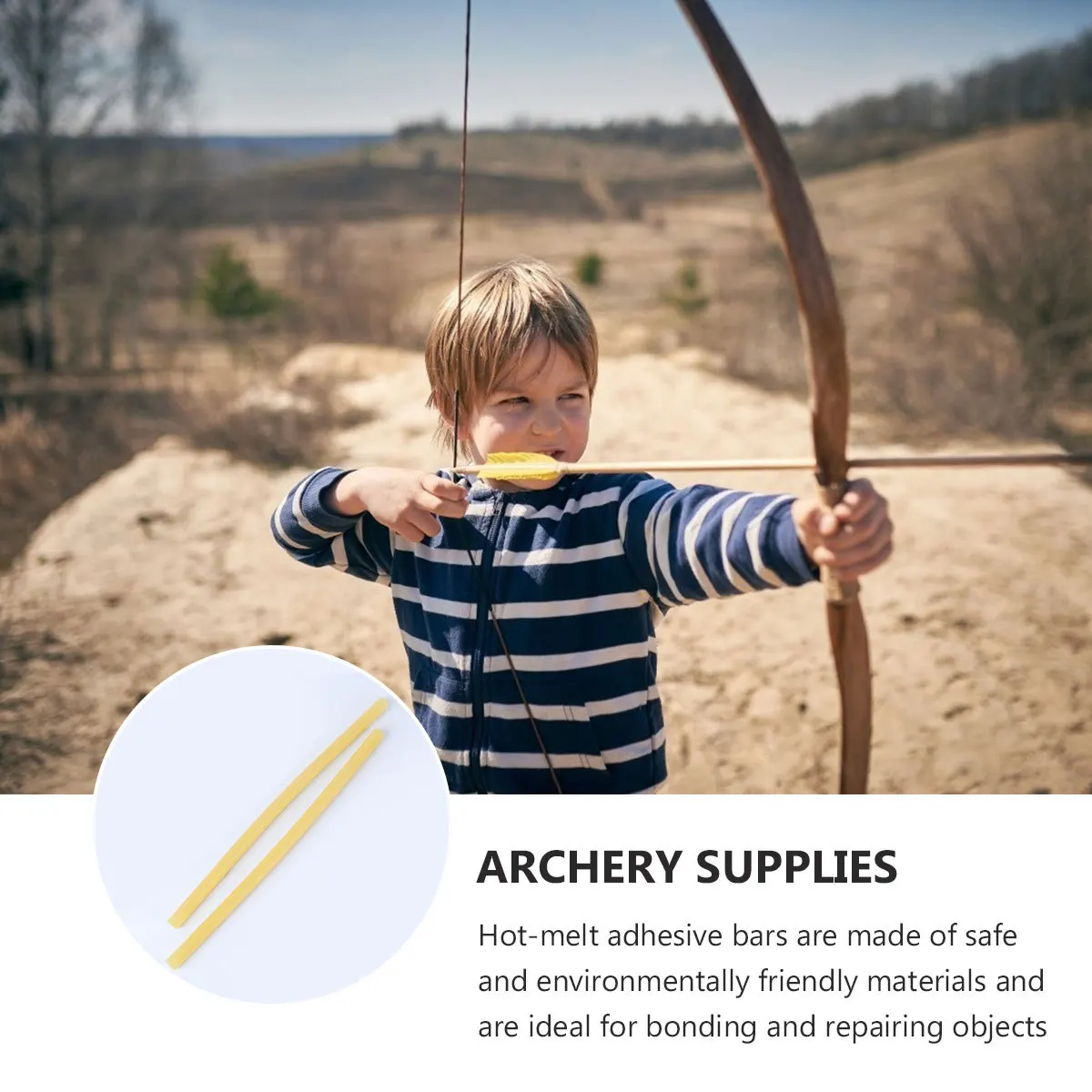 

2 pcs 24Cm Arrow Glue Sticks Orange Hot Melt Adhesive Rods For Archery Supplies Black Glue Sticks Diy Craft Bonding Tool