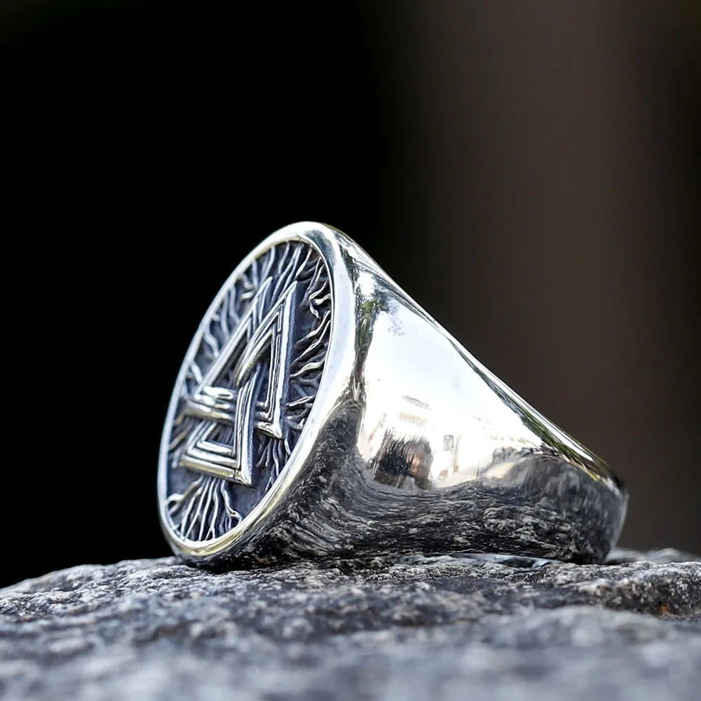 2023 New fashion 316L Stainless Steel Viking Valknut Ring Amulet  For Man Dropshipping free shipping