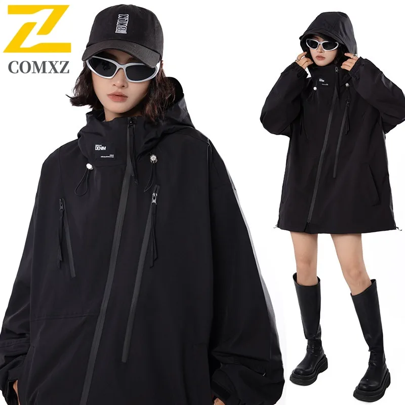 

COMXZ Men Jacket Windproof Waterproof Korean Style Workwear Casual Hiking Camping Travel Windbreaker Coat Autumn New Jacket