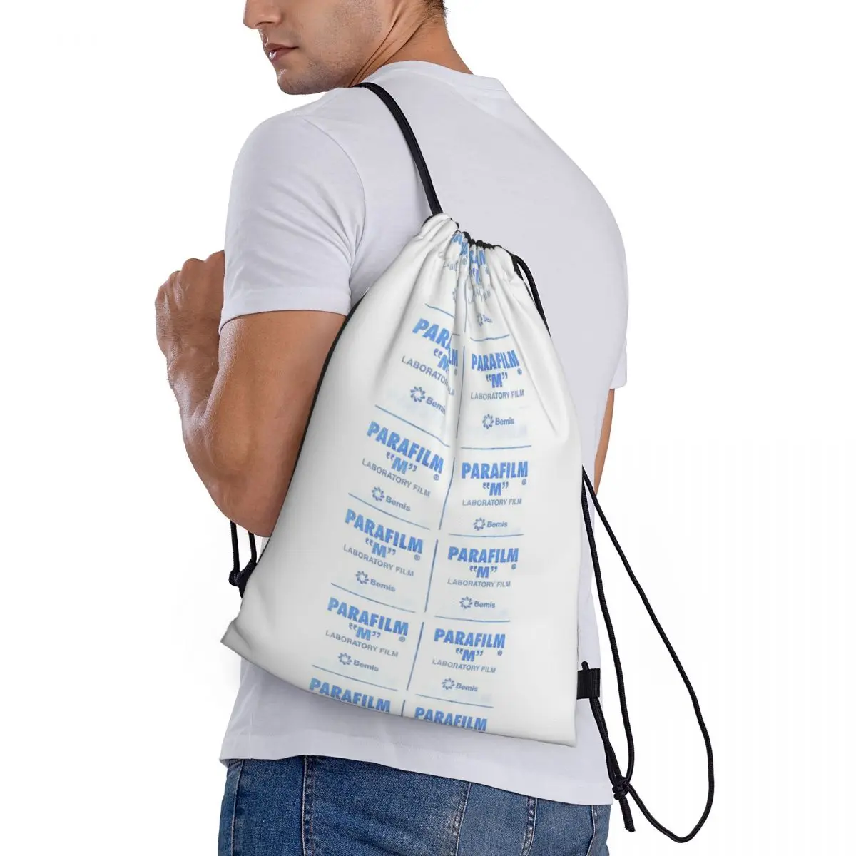 

Parafilm Is A Lifesaver Backpacks Fashion Drawstring Bundle Pocket Sundries Bag Book Bags for Travel Students