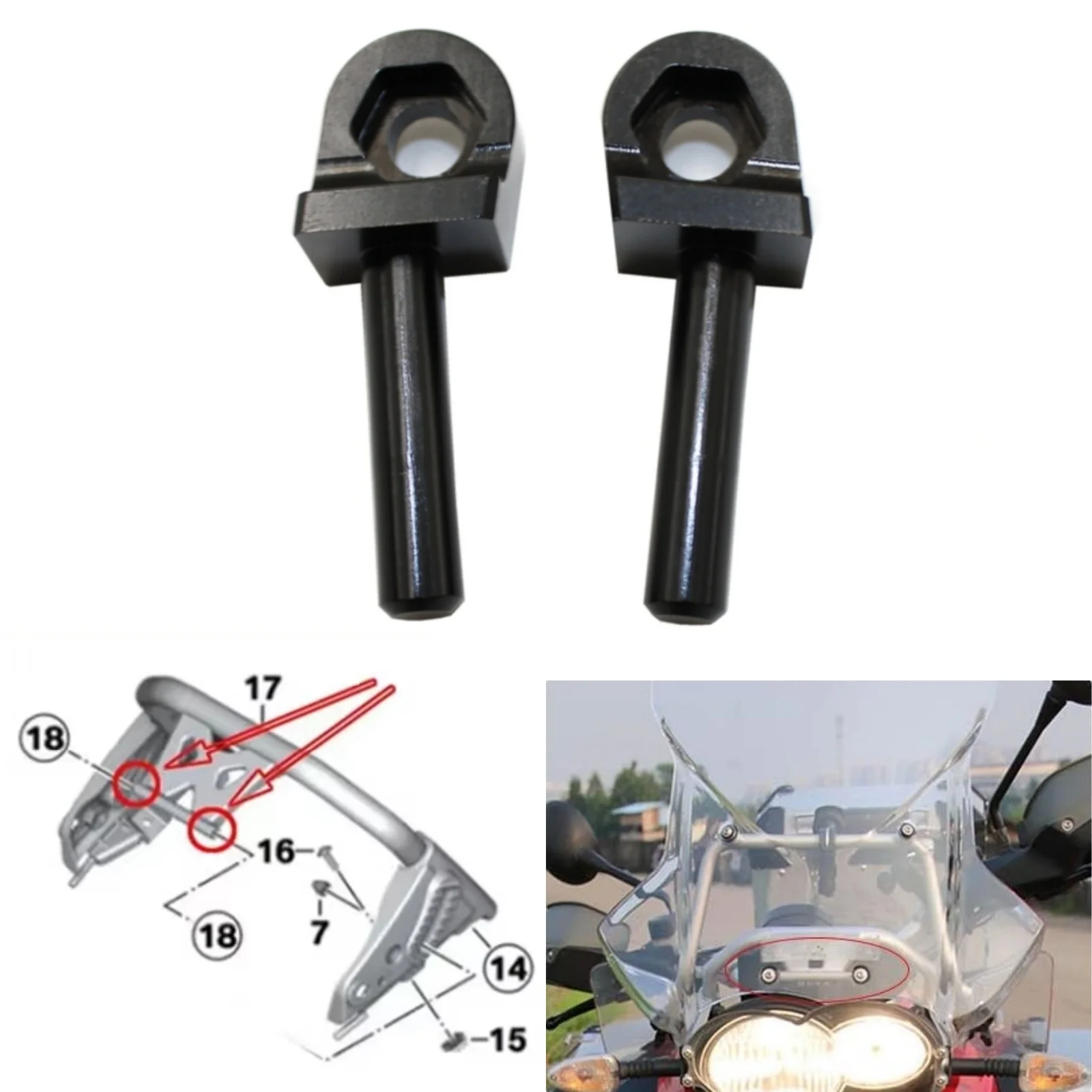 

Windshield Mounting Screws For Motorcycle Compatible With BMW R1200GS ADV 2004-2012 Windscreen Fastener Holder Accessories