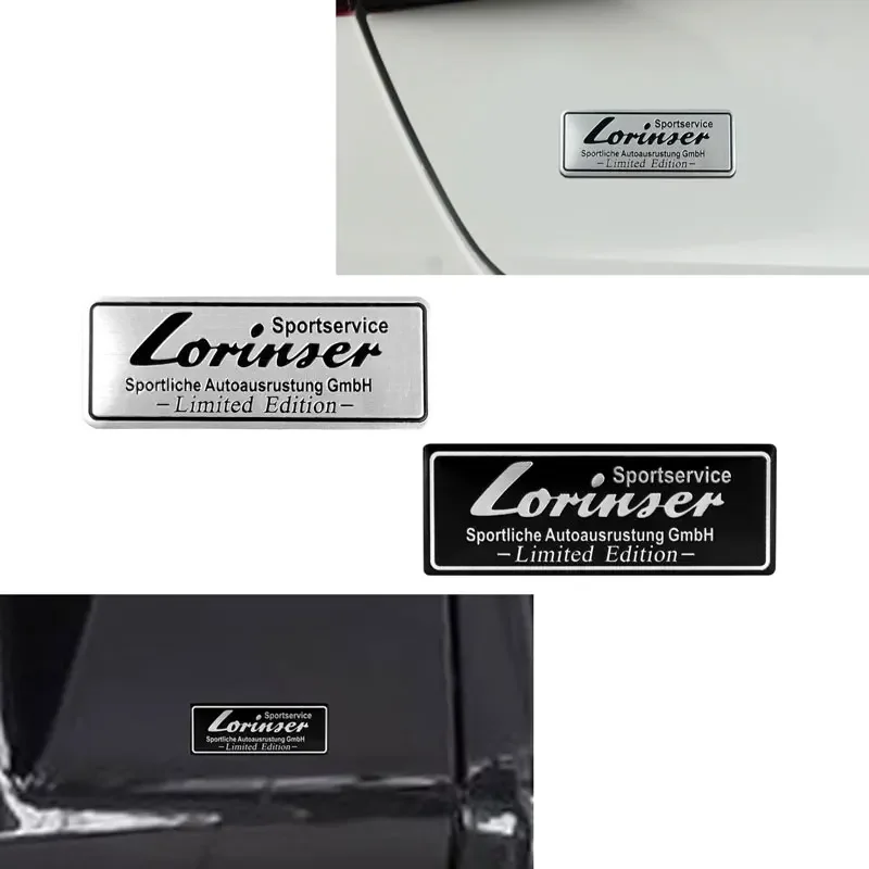 Car Styling 3D alluminio Lorinser Emblem Car Body Side posteriore tronco Badge Fender Sticker decorazione accessori Auto