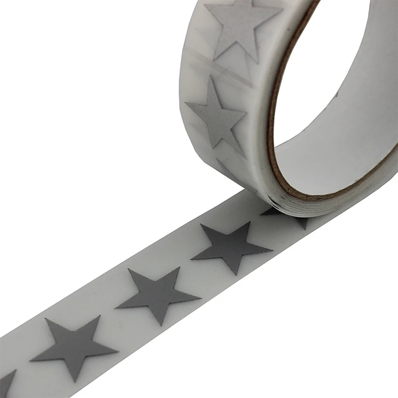 1 متر بأمان الفضة عاكس الفينيل HTV نقل الحرارة الفينيل فيلم لتقوم بها بنفسك الشريط الحديد على النسيج الملابس نجمة