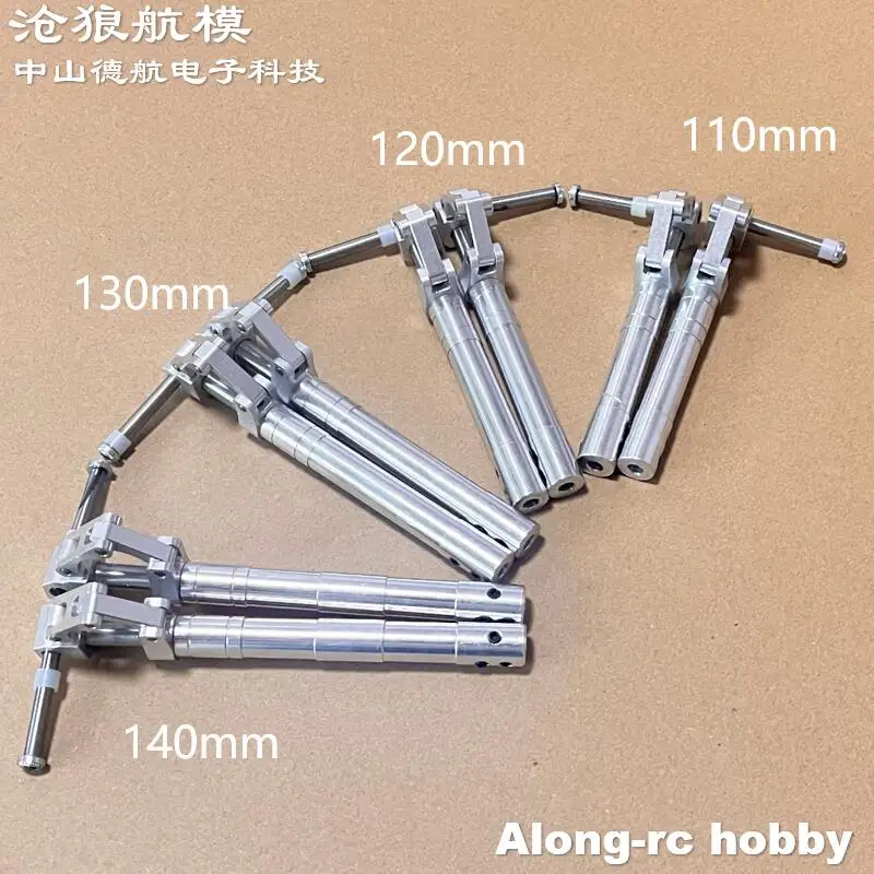 Une paire de train d'atterrissage à amortissement arrière renforcé, 110 120 130 140mm, adapté au modèle d'avion RC 5-10kg, pièce de rechange pour avion JET EDF