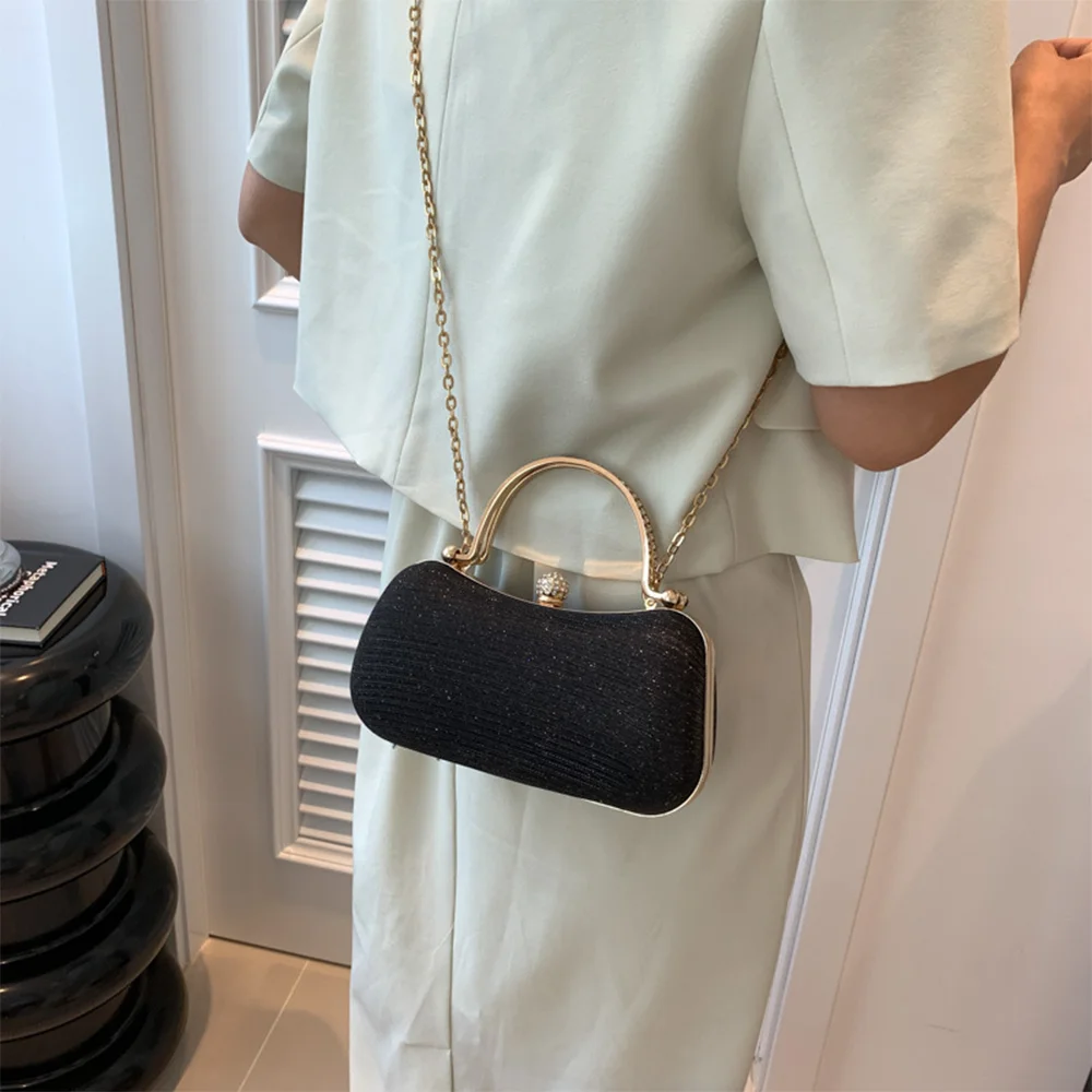 Single Shoulder Diagonal Cross Bag Simple Casual And Stylish Armpit Bag Chain Bag Bow Tie Fashionable Women's Bag