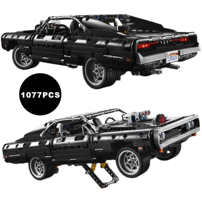 Technical Car Dodge Charger Racing Car Building Blocks Model In Movie Fast Furious Vehicle 42111 Bricks Toys Gifts For Boyfriend