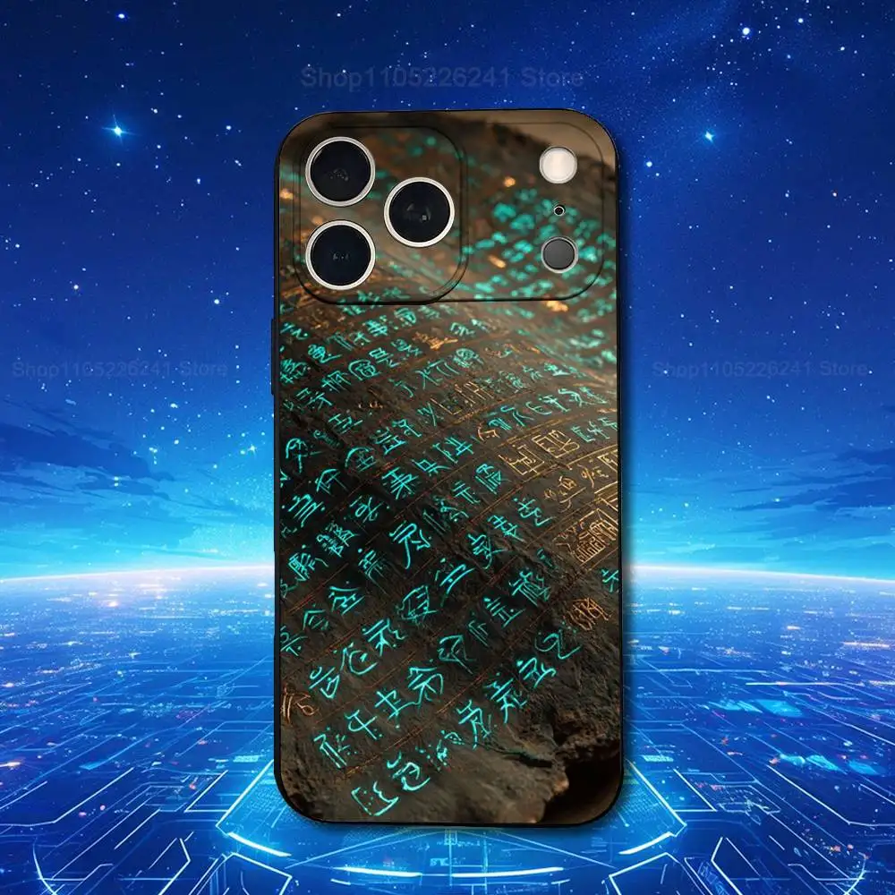 เคสโทรศัพท์มือถือซิลิโคนนิ่มสีดำลายศิลปะพระพุทธศาสนา สำหรับ iPhone 13,16,11,14,17,12,15,Plus,Pro Max,XS,X,XR,SE,Mini,8,7