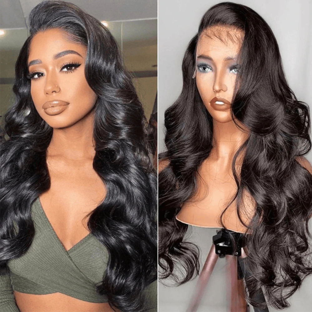 

30inch 13x4 Body Wave Lace Front Wig Human Hair PrePlucked 4x4 Lace Closure Wig Malaysian Human Hair Lace Frontal Wigs For Women