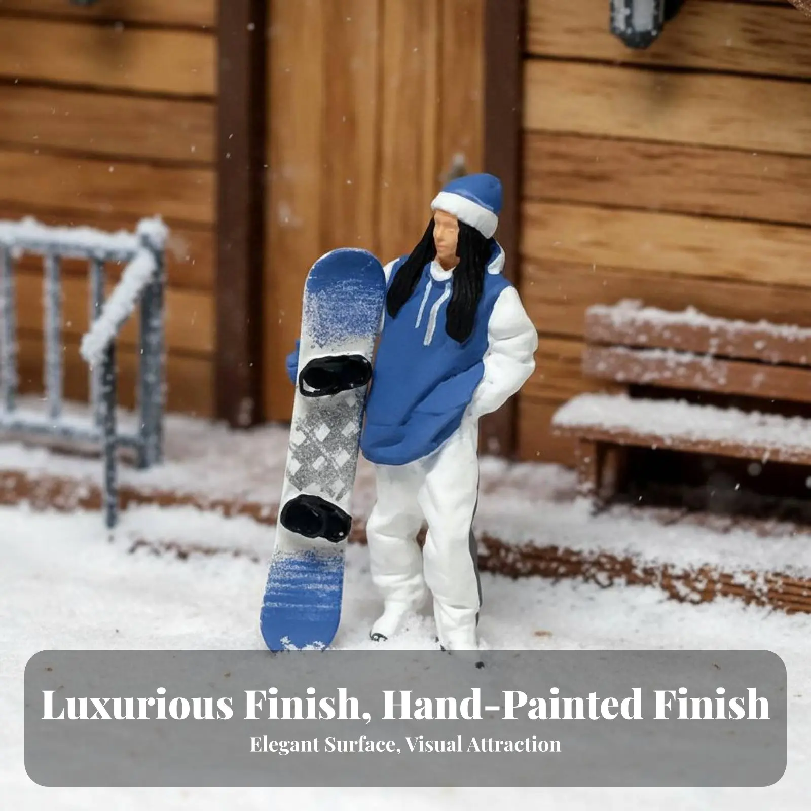 

Skier Miniature Highly Detailed Miniature Skier Figurine Winter Sports People Model Realistic 1:64 Scale Skiing People