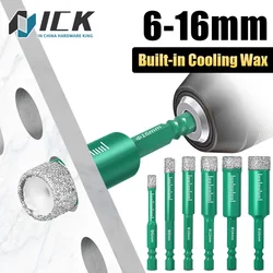 Diamond Drill Bit 6-16mm Hex Shank Built in Cooling Wax for Porcelain Tile Glass Granite Marble Ceramic Hole Saw Cutter