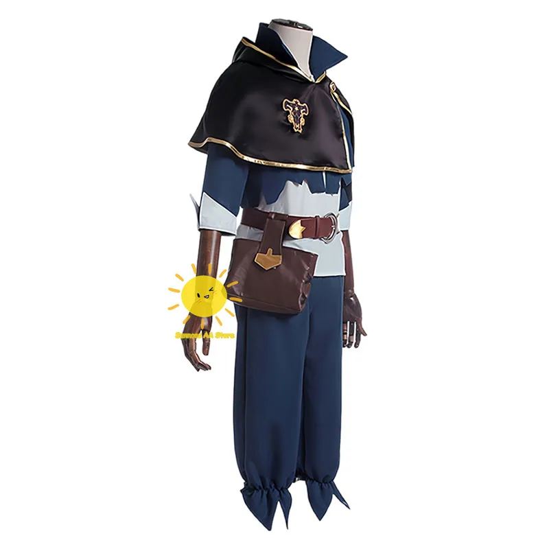 Anime Black Clover Cosplay Asta Cosplay Costumes Tops Pants Shawl Bag Headband Asta Suits Wig Halloween Carnival Cos Adult Men view 3