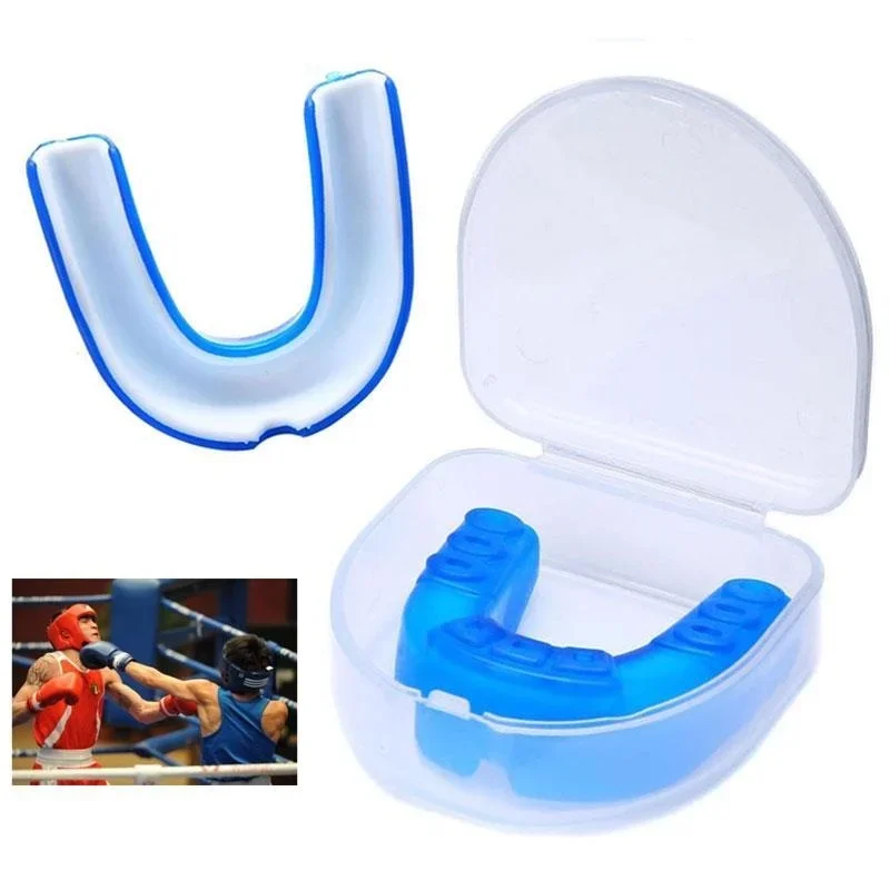 Adult Silicone Boxing Protective Belt Box Mouthguard Professional Training Gadget Karate Sports Braces Non-toxic Transparent