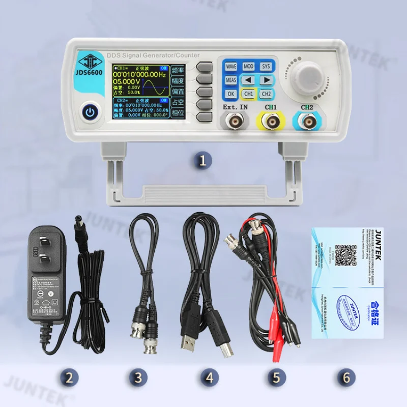 JDS6600Full CNCDDSDual-Channel Function Arbitrary Wave Signal Generator Signal Source Frequency Meter Sweepers