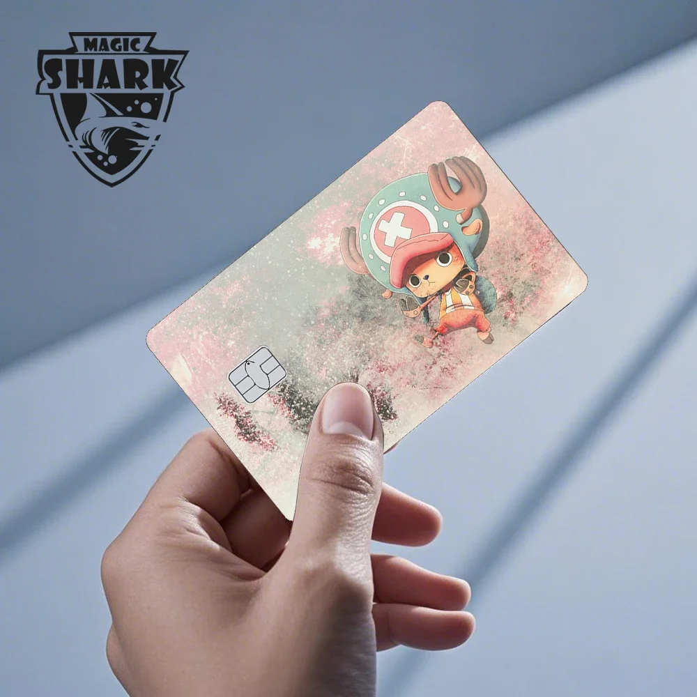 Hot Sale Magic Shark Anime Chopper Luffy Nami Waterproof Front Side Sticker Film Skin for Credit Debit Card view 6