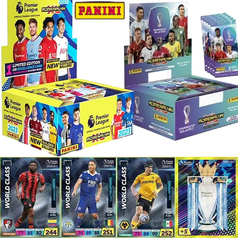 

Оригинальные лицензионные коллекционные карточки Panini 2023 года по Английской Премьер-лиге: Золотые редкие карточки игроков, коллекционная игрушка