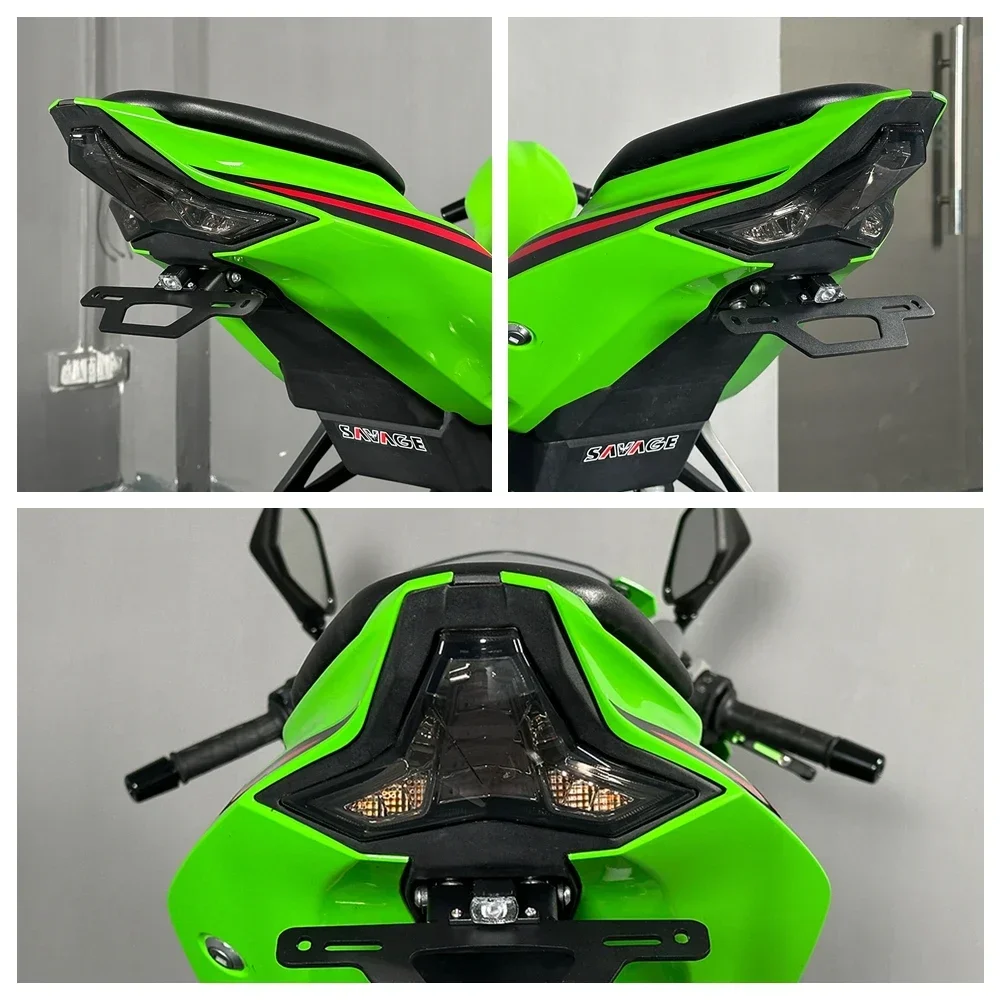 2024 ZX6R LED الذيل ضوء الفرامل لكاواساكي نينجا ZX10R ZX4R ZX25R دراجة نارية المتكاملة بدوره مصباح إشارة الضوء الخلفي وقف مصباح