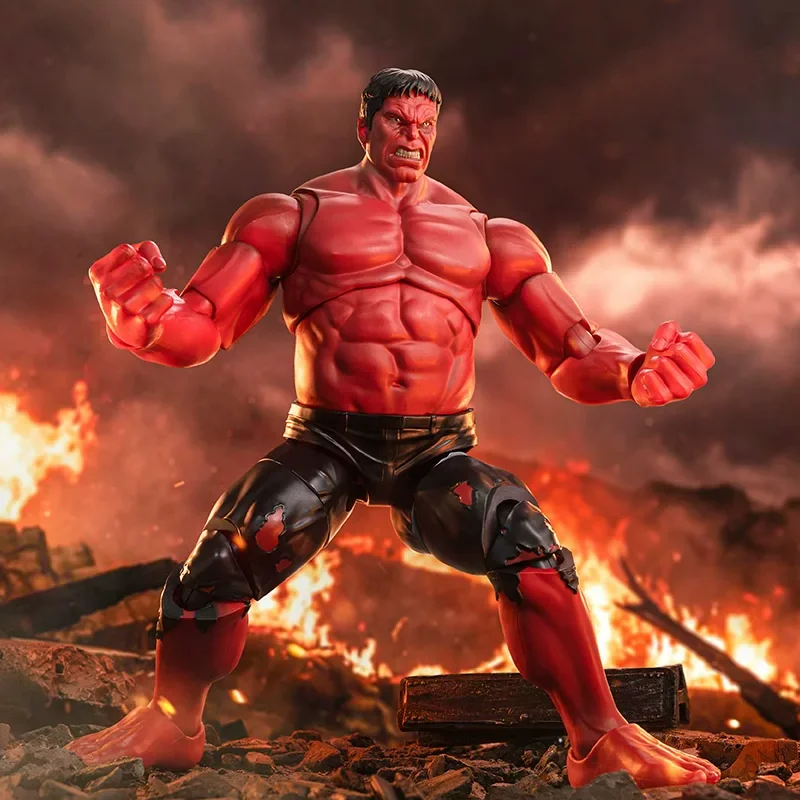 Zd Toys Red Hulk Action Figure Avengers Series Flexible Articulated Joints Movable Superhero Figurine Desktop Display Fan Gifts - view 6