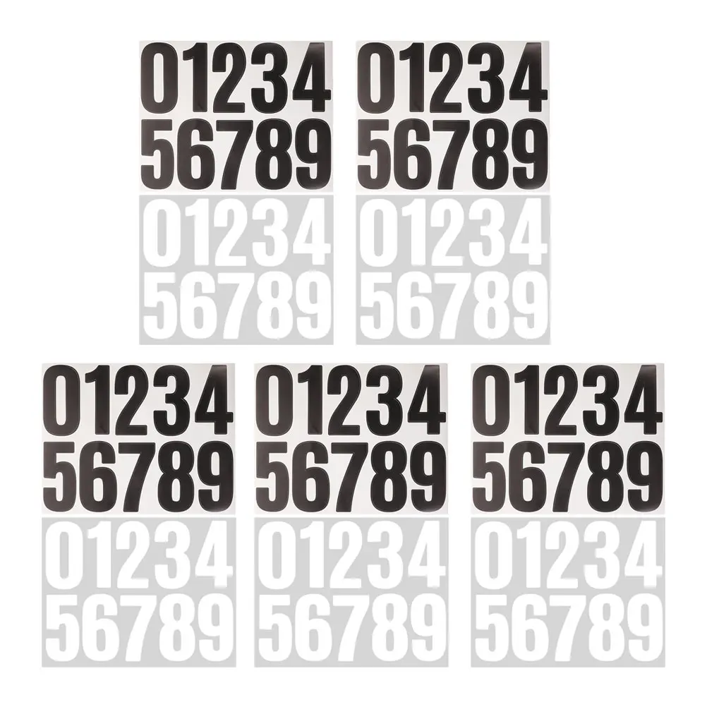 Large Mailbox Number Stickers Weatherproof Adhesive House Door Trash Can Address Identification Self-Sticking Decals